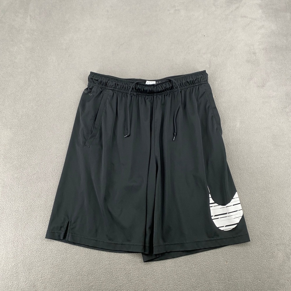 Nike Dri-FIT Mens Basketball Shorts Black Large Swoosh Graphic XL 7163